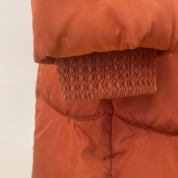 Olanmear Terracotta Color Puffer Jacket With Detachable Hood Fur Size 2XL - Picture 7 of 14